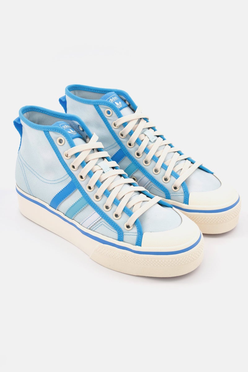 adidas Originals Women Nizza Platform Mid Sport Shoes, Turquoise/Off White - Image 1
