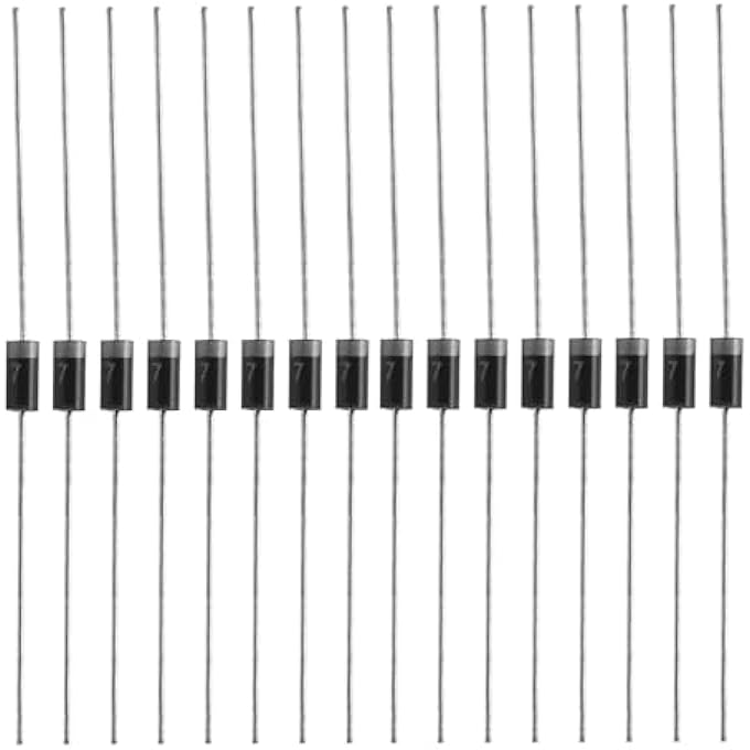 High Voltage Rectifier Diode 1N4007 1A Current Capacity Durable Aluminum And Silicone Material Pack Of 100 For Circuit Board Repair And Electronics Maintenance - Image 2