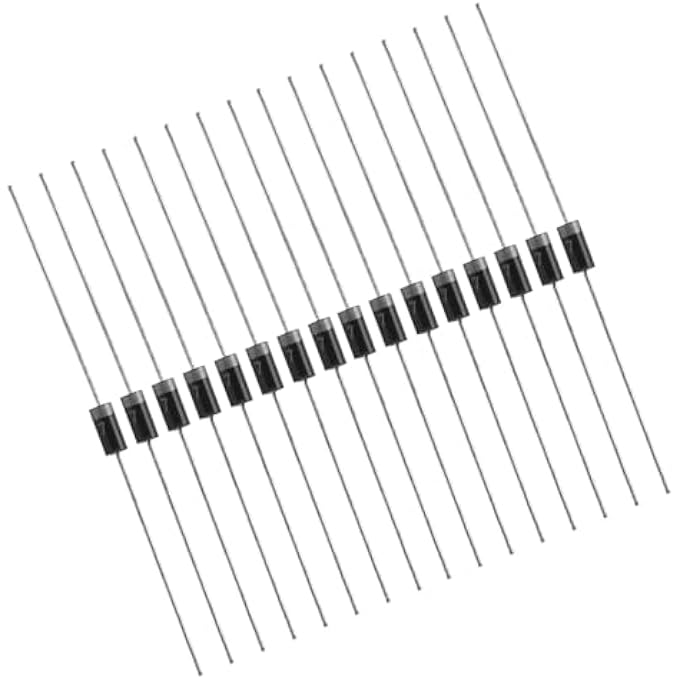 High Voltage Rectifier Diode 1N4007 1A Current Capacity Durable Aluminum And Silicone Material Pack Of 100 For Circuit Board Repair And Electronics Maintenance - Image 3
