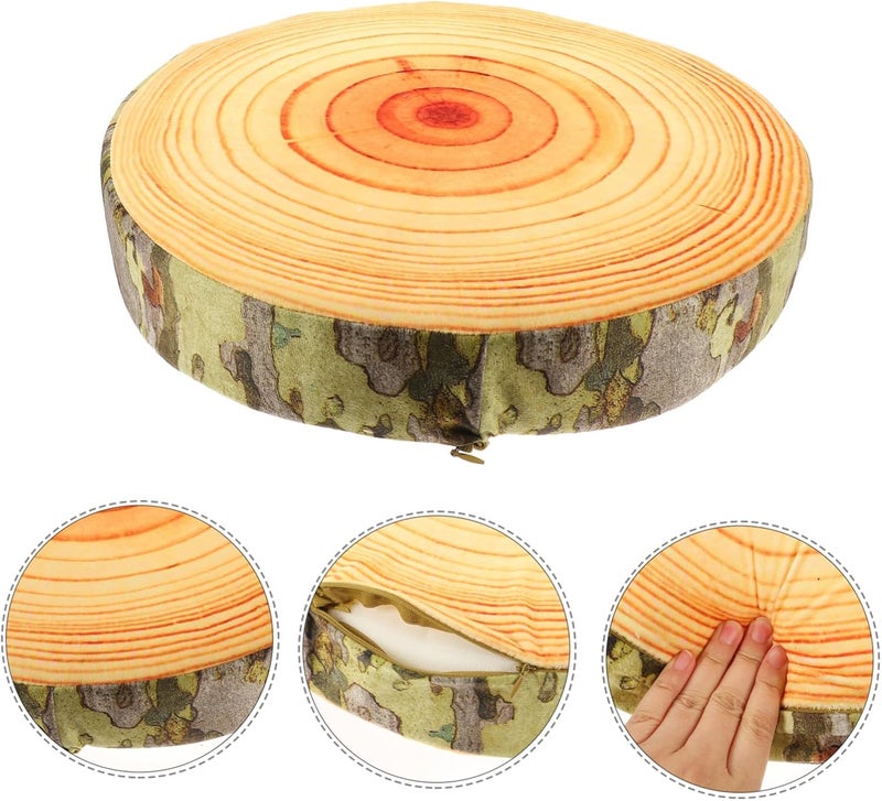 Stump Throw Pillow Plush Decorative Cushion for Couch Unique Tree Stump Design Comfortable and Fun Soft Plush Pillow for Home Office and - Image 3