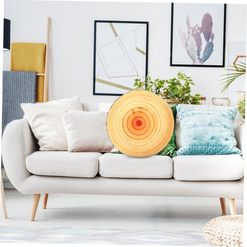 Stump Throw Pillow Plush Decorative Cushion for Couch Unique Tree Stump Design Comfortable and Fun Soft Plush Pillow for Home Office and - Image 4
