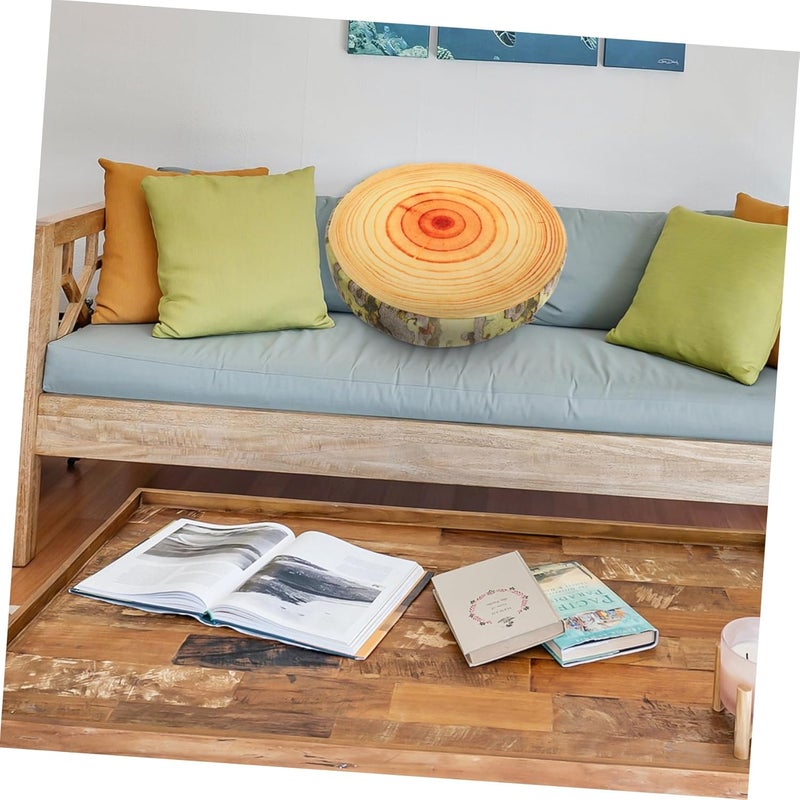 Stump Throw Pillow Plush Decorative Cushion for Couch Unique Tree Stump Design Comfortable and Fun Soft Plush Pillow for Home Office and - Image 2