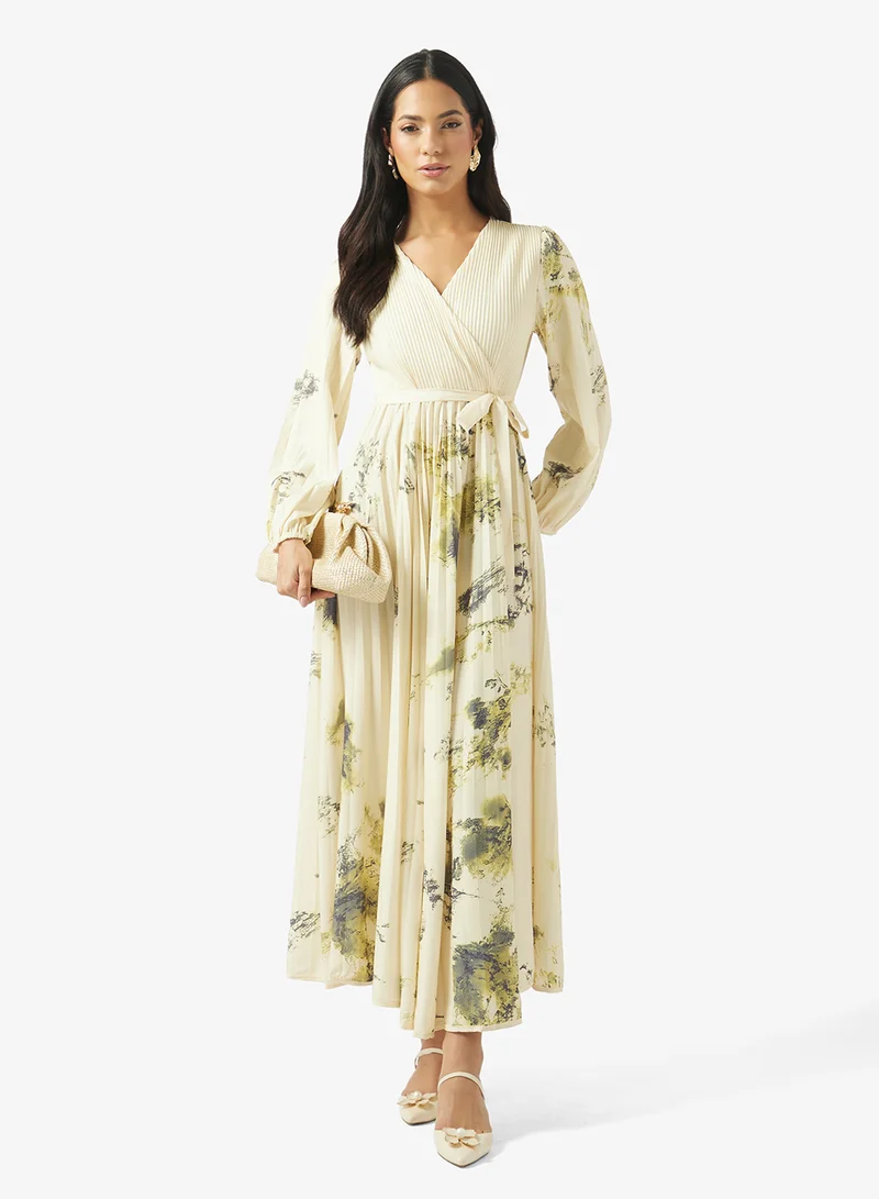 Ella  Floral Print A-line Dress for Women | Best Price UAE