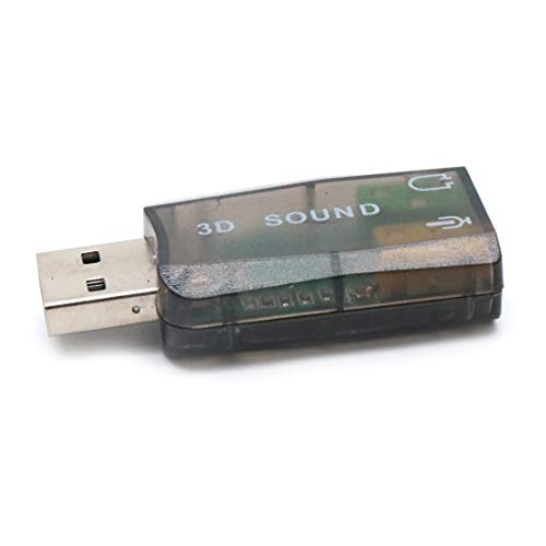 Xiaoyztan 3 Pcs 3D External Drive-Free USB Sound Card 5.1 Channel USB Audio Adapter with 3.5mm Audio Jacks, Black - Image 2