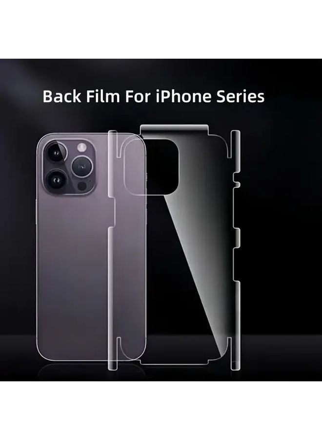 3PCS Set Back Hydrogel Film Border Frame Stickers For iPhone 16 Pro Max Full Cover Screen Protectors - Image 3