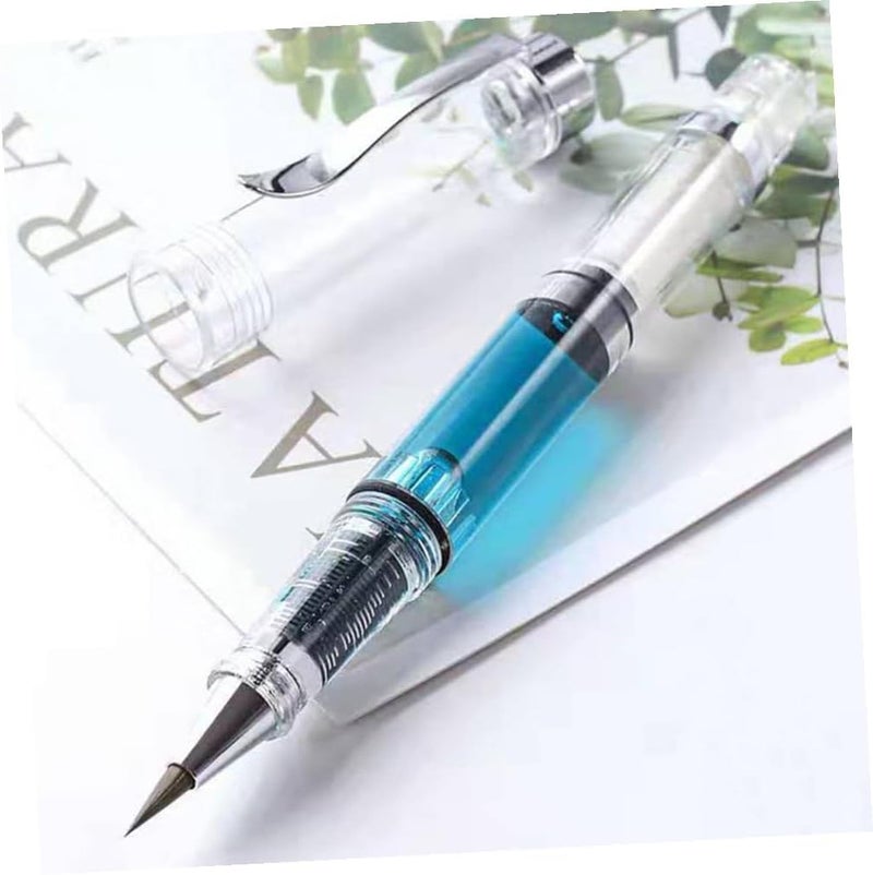 4Pcs Refillable Watercolor Brush Pen Transparent Body Ink Pen for Calligraphy Drawing Compact Portable for Students Artists Versatile Paint Brush Pens - Image 5