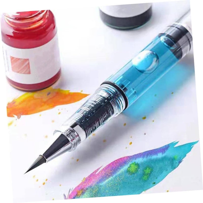 4Pcs Refillable Watercolor Brush Pen Transparent Body Ink Pen for Calligraphy Drawing Compact Portable for Students Artists Versatile Paint Brush Pens - Image 4
