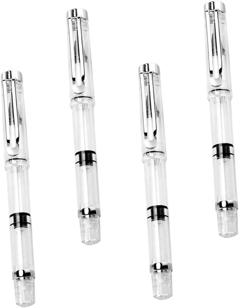4Pcs Refillable Watercolor Brush Pen Transparent Body Ink Pen for Calligraphy Drawing Compact Portable for Students Artists Versatile Paint Brush Pens - Image 1
