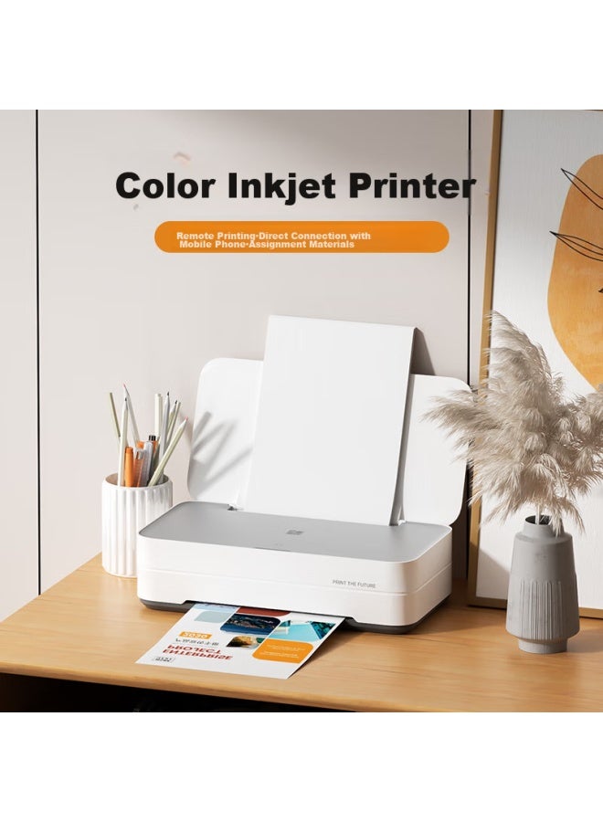 Hprt V1 Color Wireless Inkjet Printer, Compact Home-use High-volume Low-cost Photo Printer For Students And Home Use - Image 1