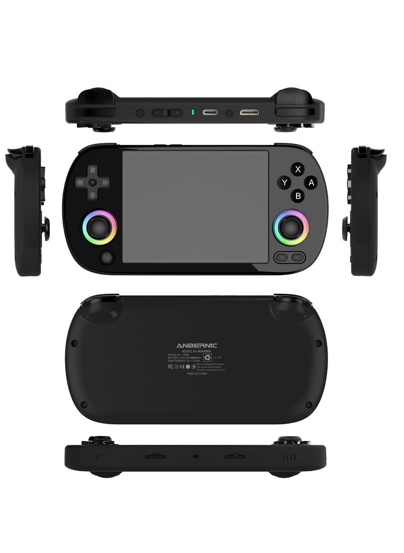 ANBERNIC  - Retro RG40XX H Portable Game Console, 64-bit, Linux, 4.0-inch IPS screen, Compatible with 5G WiFi, Bluetooth, HDMI-TV output (Black, 64GB) - Image 1