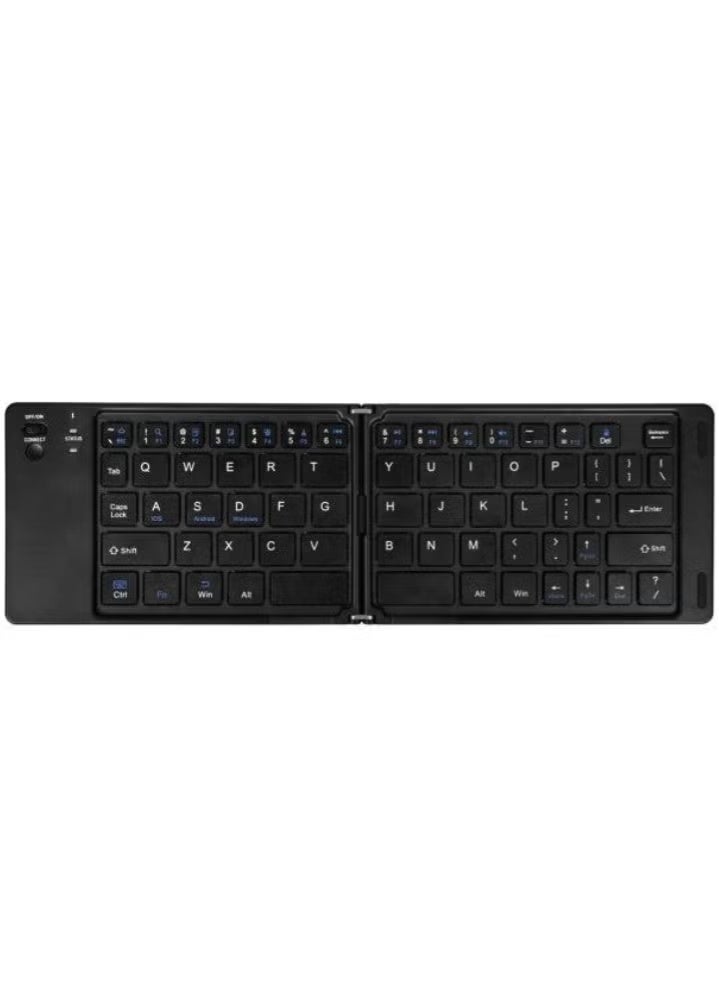 B028 Two-Fold Portable Mini Bluetooth Keyboard – Foldable Lightweight Wireless Keypad - Image 1