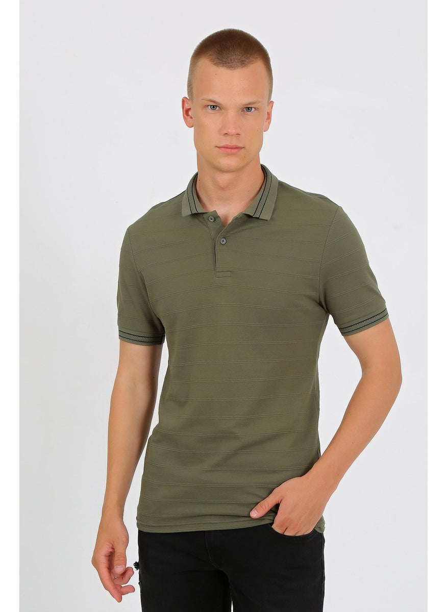 Uomo Park - 2153 Special Collection Polo Collar Regular Fit Men's T-Shirt - Image 1