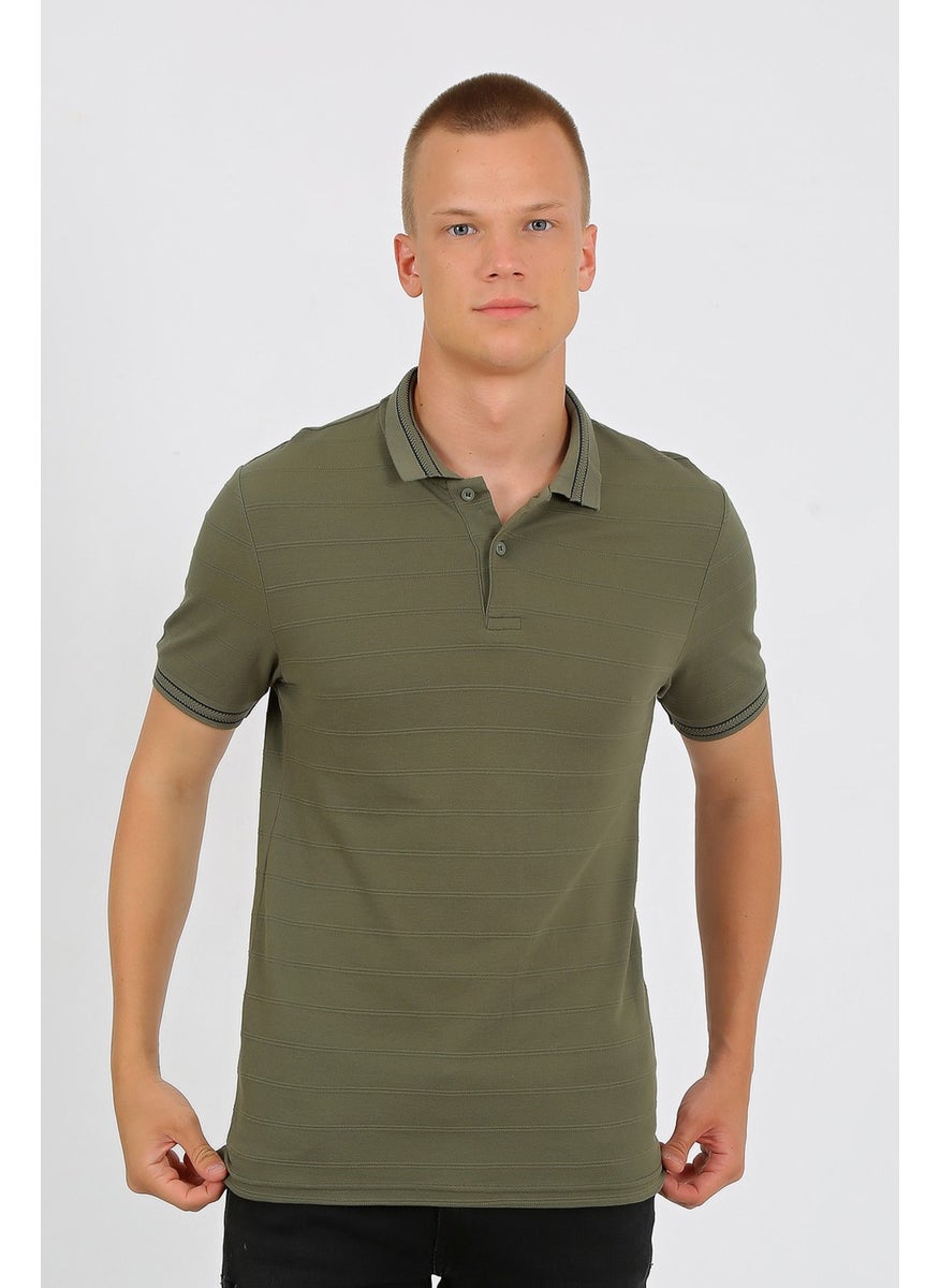 Uomo Park - 2153 Special Collection Polo Collar Regular Fit Men's T-Shirt - Image 1