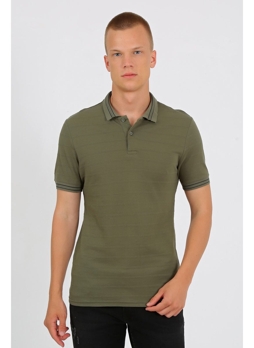 Uomo Park - 2153 Special Collection Polo Collar Regular Fit Men's T-Shirt - Image 1
