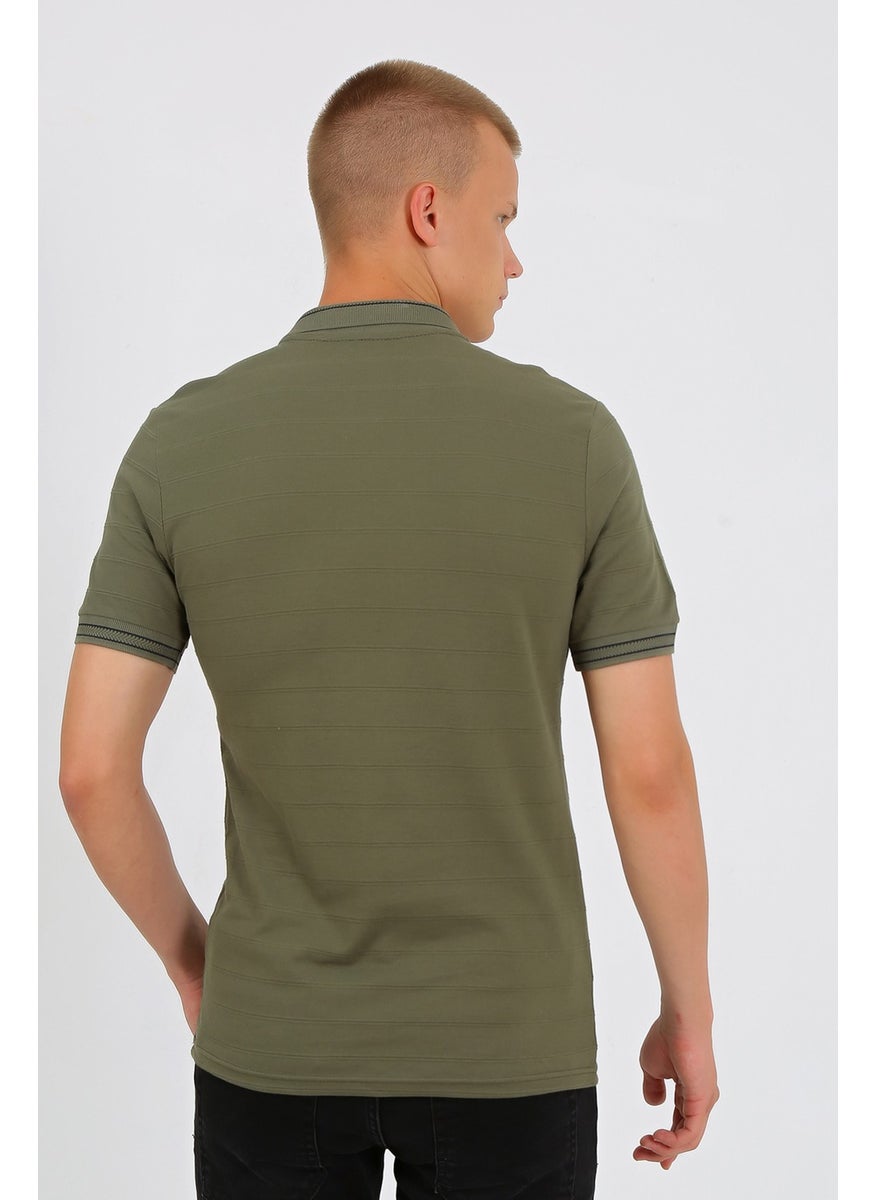 Uomo Park - 2153 Special Collection Polo Collar Regular Fit Men's T-Shirt - Image 1