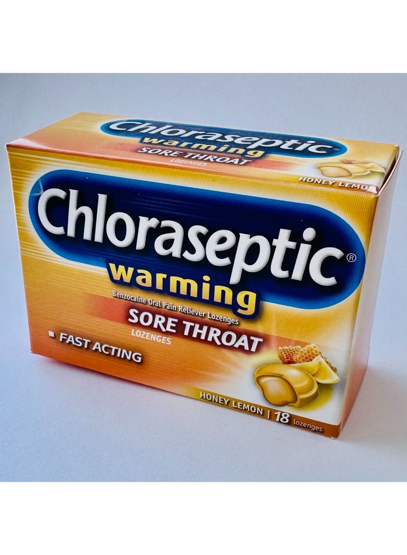 CHLORASEPTIC SORE THROAT LOZENGES HONEY LEMON 18'S - Image 2