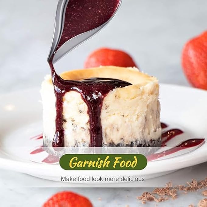 Bukela 3 Pieces Candy Dipping Tools Chocolate Dipping Fork Spoons Set 2 Pieces Culinary Decorating Spoons Chef Art Pencil For Decorative Plates Stainless Steel Chef Spoon - Image 4