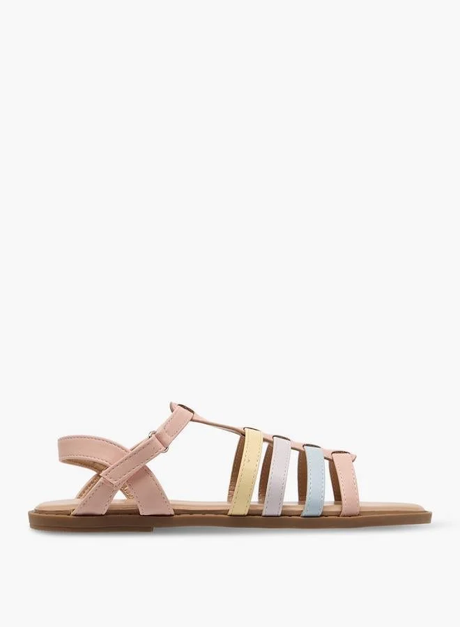 Flora Bella By Shoexpress Girls Hook & Loop Flat Sandals