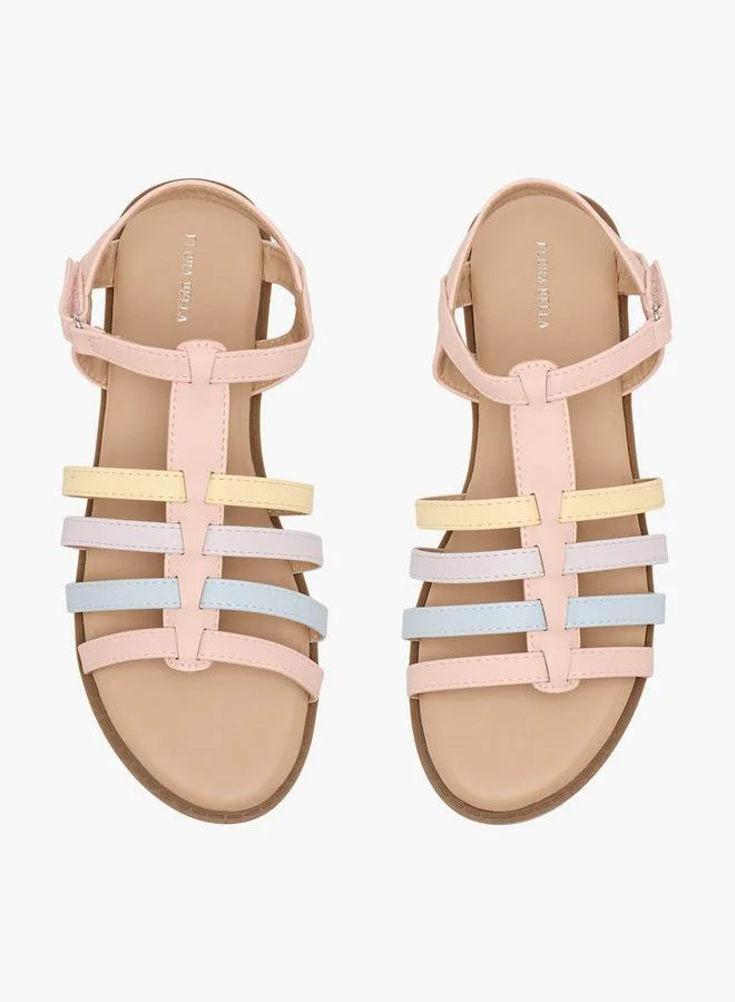 Flora Bella By Shoexpress Girls Hook & Loop Flat Sandals