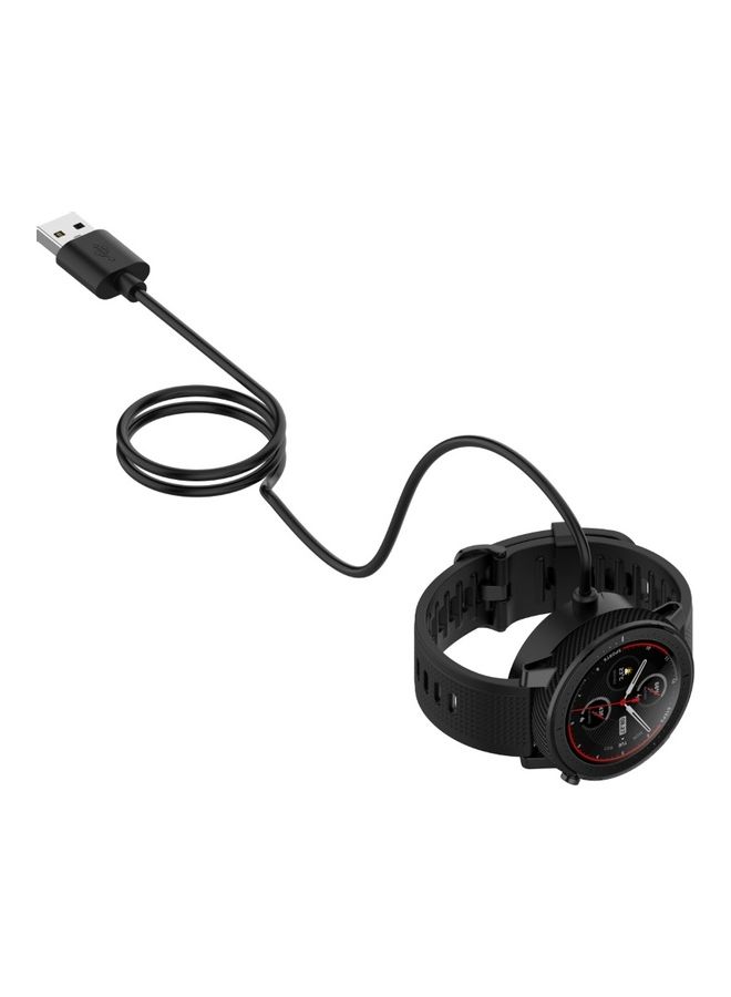NIBEMINENT A1928 Portable Charging Dock Cradle Charger Cable for Amazfit 3 Smart Watch Clear  - Image 3
