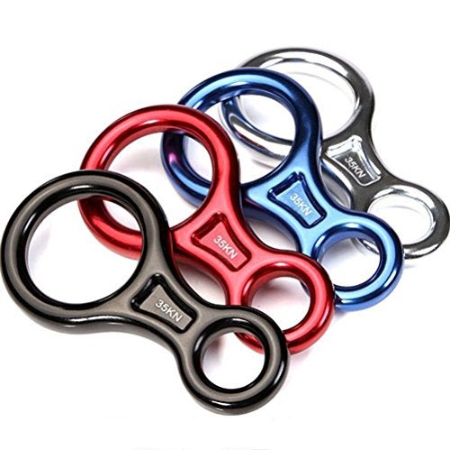 CdyBox 35KN Figure 8 Descender Rope Rappel Belay Device for Mountain Rock Climbing - Image 1