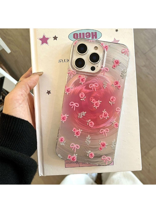 NIBEMINENT Pink Bow Flower Protective TPU Case Cover For iPhone 17