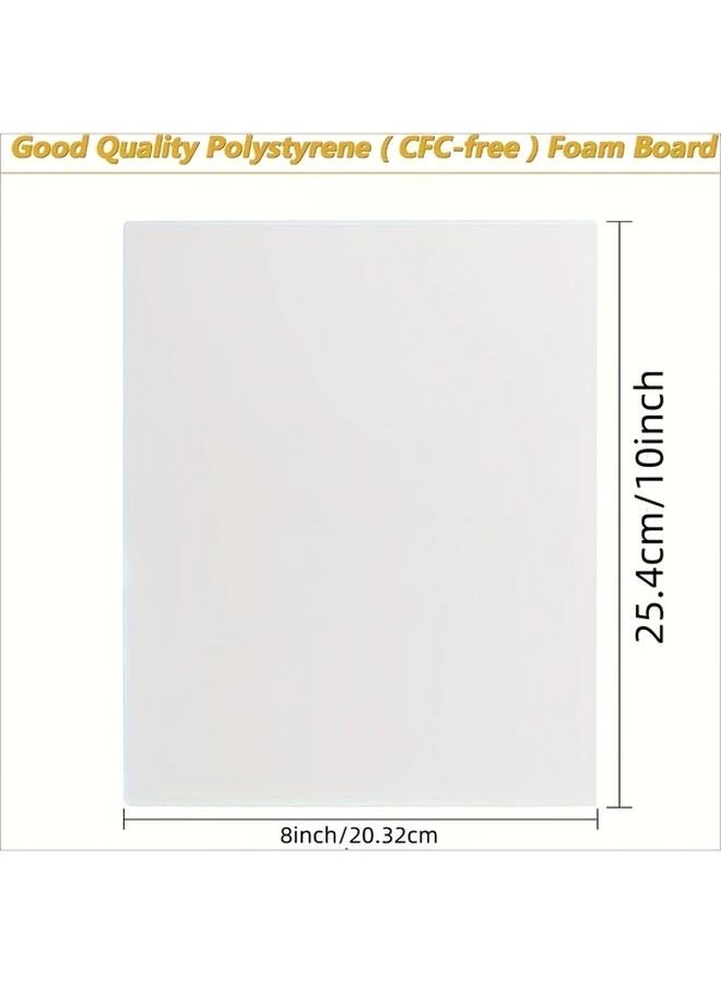 20 قطعة من ألواح رغوة اللب البيضاء مقاس 10 × 8 بوصة بسمك 5 مم لعرض الفنون الحرفية - Image 3