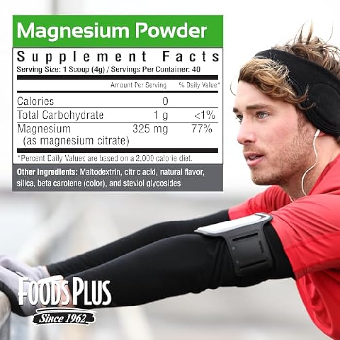FoodsPlus Magnesium Calming Drink Mix, Magnesium Citrate Supplement, Calming Magnesium, Vital Electrolytes, Supports Sleep and Wellbeing, Lemon Flavor, 40 Servings - Image 2