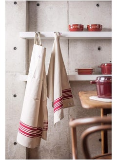 STAUB Kitchen Apron. 100% cotton. 70 x 85 cms with adjustable neck strap. Double front pocket. Machine Washable. Designed by   in France.  - Image 3