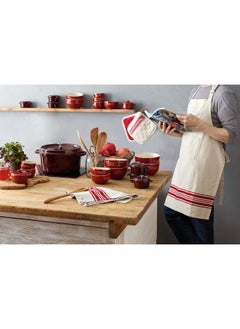 STAUB Kitchen Apron. 100% cotton. 70 x 85 cms with adjustable neck strap. Double front pocket. Machine Washable. Designed by   in France.  - Image 4