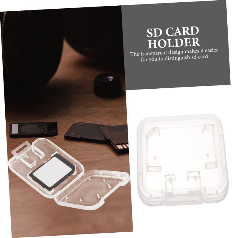 24 Pcs Transparent Memory Card Holder Case with Lid for Secure Storage - Image 4