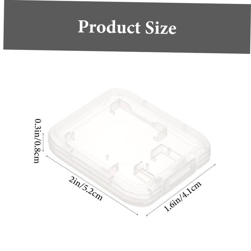 24 Pcs Transparent Memory Card Holder Case with Lid for Secure Storage - Image 3