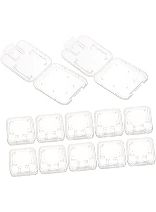 24 Pcs Transparent Memory Card Holder Case with Lid for Secure Storage - Image 1