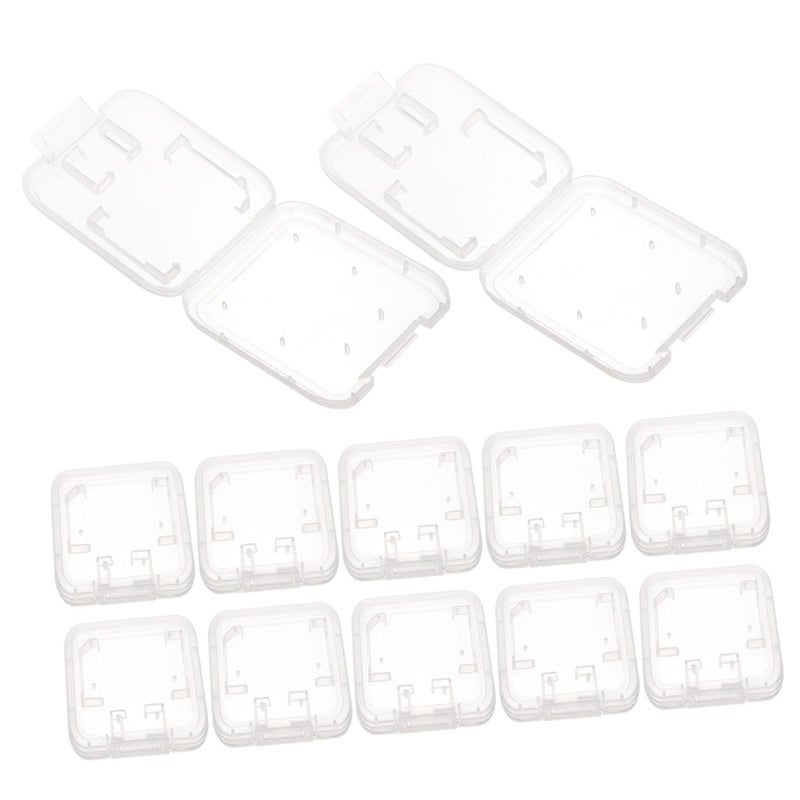 24 Pcs Transparent Memory Card Holder Case with Lid for Secure Storage - Image 2