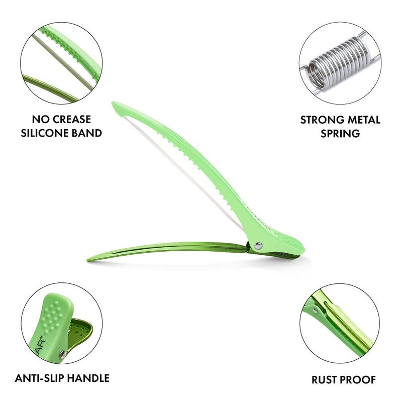 Framar Neon Creaseless Hair Clips 10 pack â€“ Professional Salon Hair Clips for Styling Sectioning, Hair Styling Clips, Hair Clip For Sectioning, Hair Sectioning Clips â€“ Prevents Creases Or Dents - Image 3