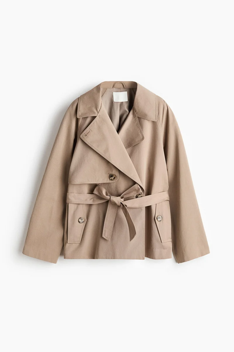 H&M  Short tie-belt trench coat for Women | Best Price UAE
