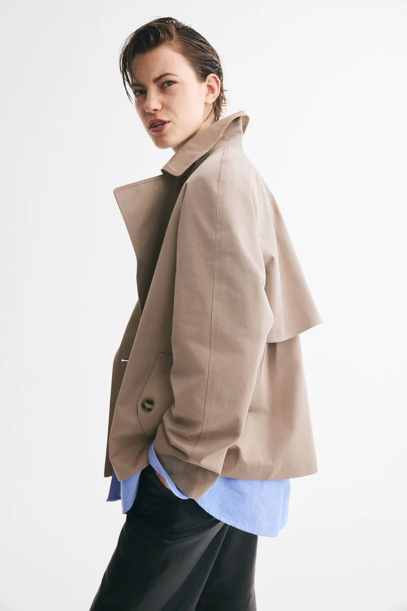 H&M  Short tie-belt trench coat for Women | Best Price UAE