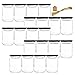 Folinstall 20 pcs Round 8 oz Airtight Glass Jars with Black Metal Lid - Spice Jars for Jam, Honey, Spices, Arts and - Image 2