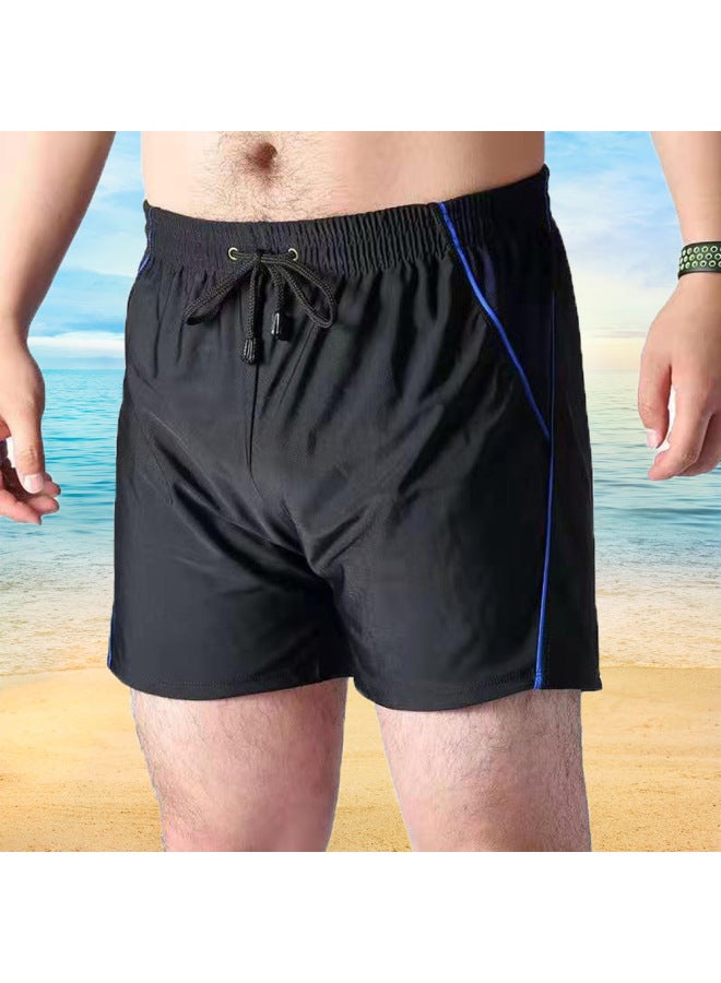 Loquat 2022 Plus Size Swimming Trunks Men's Wearable Plus Size Swimming Trunks Men's High Waist Loose Boxer-Color:8139 Royal Blue- - Image 3