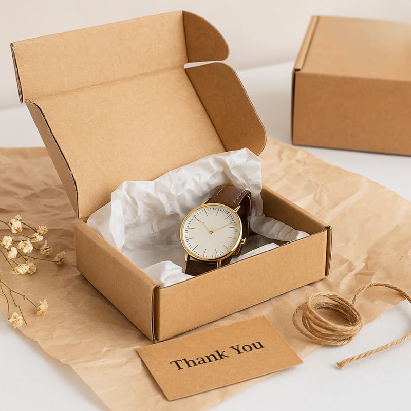 PackGenie 3 Ply BROWN Flap Corrugated Packaging Box, Size 8X4X2 Inches Paper Cardboard for Secure Shipping | Durable & Eco-Friendly Packaging Inches Pack of 10 - Image 3