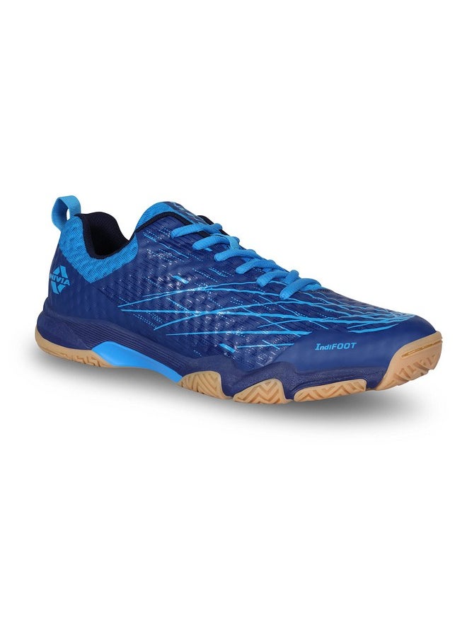 Nivia Powerstrike 3.0 Badminton Shoes for Men | Ultimate Pickleball, Padel, and Court Footwear | Badminton Sports Shoes | Best Non Marking Shoes | (Blue/Black) | Size UK07 - pzsku/ZD0A7019BCC541F2233D5Z/45/_/1740983024/56f6bc7b-7c65-4704-b526-6ff3e75b6812