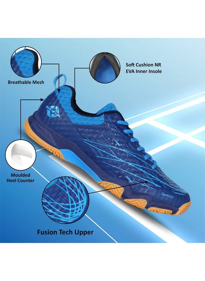 Nivia Powerstrike 3.0 Badminton Shoes for Men | Ultimate Pickleball, Padel, and Court Footwear | Badminton Sports Shoes | Best Non Marking Shoes | (Blue/Black) | Size UK07 - pzsku/ZD0A7019BCC541F2233D5Z/45/_/1740983026/29888923-e777-4a6e-8668-964e34cc281d