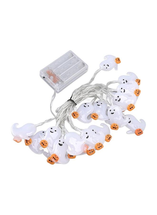 Ghost String Lights 3 Meter LED Steady and Flashing Modes Warm Light Scary String Lamps for Halloween