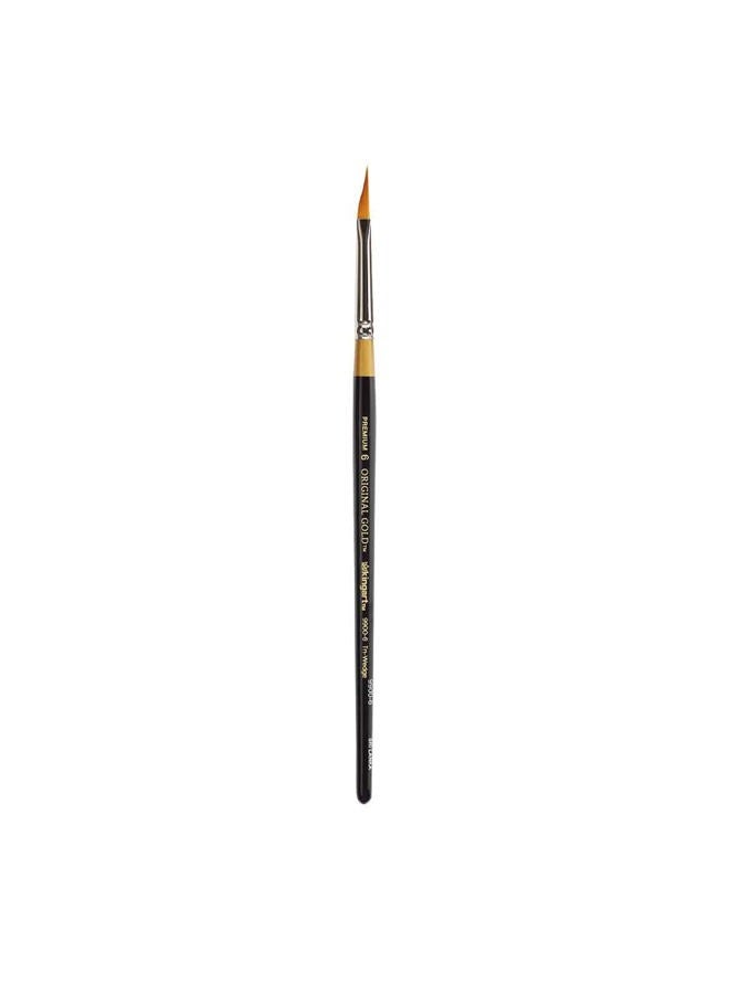 KINGART B-092 Premium 4 pc. Original Gold 9900 Series Miracle Wedge Artist Brush Set, Synthetic Golden Taklon Hair for Acrylic, Oil, Watercolor and Gouache Paint, Short Handle, 4 Sizes: 6, 8, 10, 12 - Image 5
