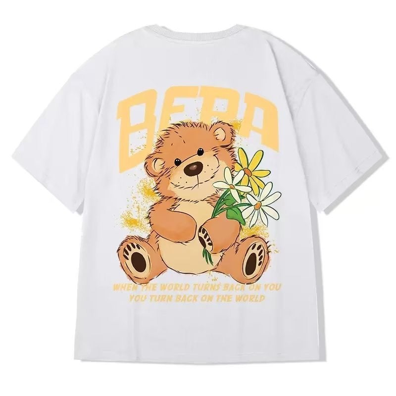 National Fashion Short-Sleeved T-Shirt Men'S Summer Ins Fashion Brand Loose Plus Size Plus Size Plus Size Half-Sleeved T-Shirt Bottoming Shirt Fashion - Image 4