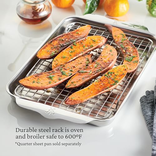Hestan Provisions OvenBond – 9" x 12.5" Stainless Steel Quarter Sheet Pan Cooling Rack - Image 5