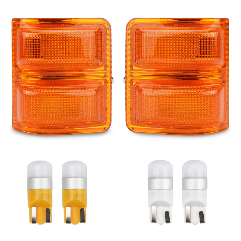 Bestview Signal Mirror Lights, Amber Lens Side Marker Lamp for 2008-2016 Ford F250 F350 F450 F550 Super Duty for Pickup Truck,Amber & White led Turn Signal Light Aftermarket Replacement,2 PCS - Image 1
