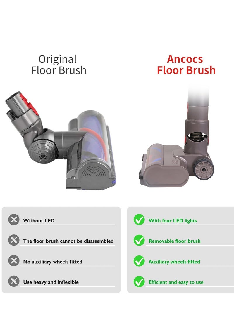 SYOSI Vacuum Cleaners Parts for Dyson V7 V8 V10 V11 V15, Roller Brush Power Head Replacement with LED Light, Motorhead Hardwood Floor Attachments  - Image 2