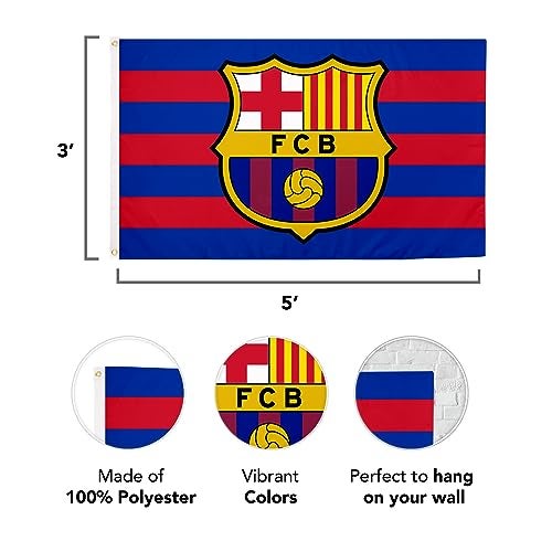 Desert Cactus FC Barcelona Flag Barça Barca Football Futbol Soccer 100% Polyester Indoor Outdoor 3x5 feet Banner (Flag E) - Image 4