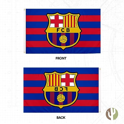 Desert Cactus FC Barcelona Flag Barça Barca Football Futbol Soccer 100% Polyester Indoor Outdoor 3x5 feet Banner (Flag E) - Image 2